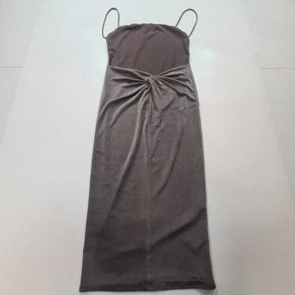 Michael Costello x REVOLVE Talia Midi Dress in Light Grey Small - Picture 13 of 14
